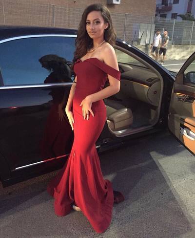 Elegant Prom Dress,Off The Shoulder Prom Dress,Mermaid Prom Dress cg12706