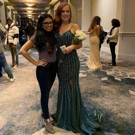 A-line Straps Long Prom Dress With Split cg12841