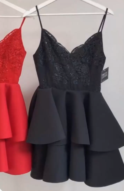 Cute sweetheart lace short dress , homecoming dress cg12870