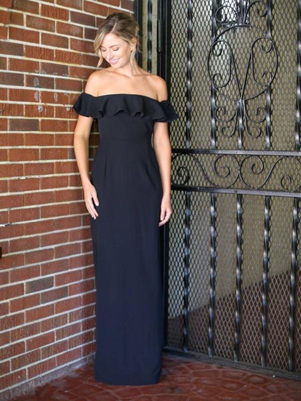 Off The Shoulder Simple Prom Dresses, Long Prom Dresse cg13112