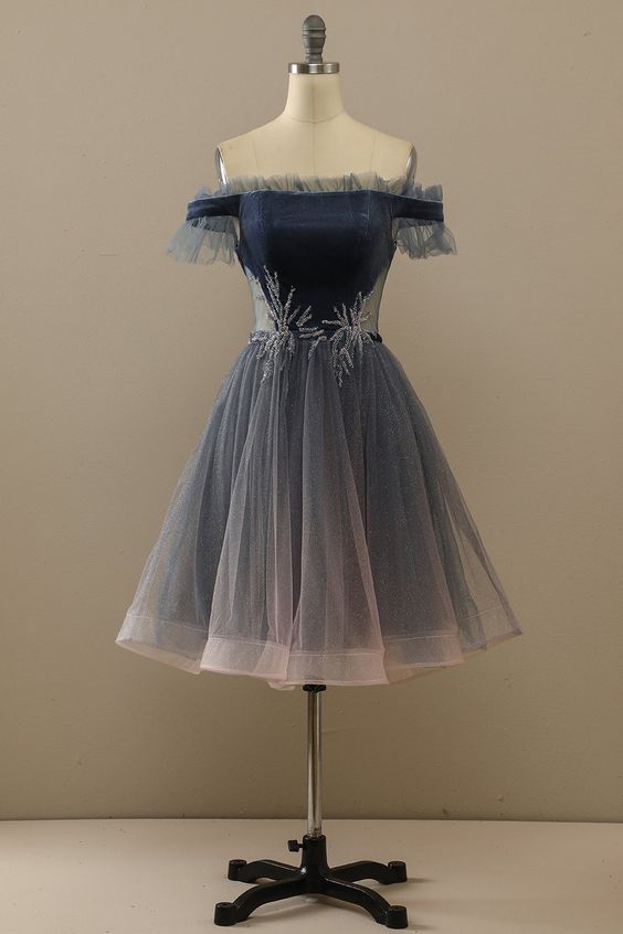 Off the Shoulder Short Homecoming Dress cg13149