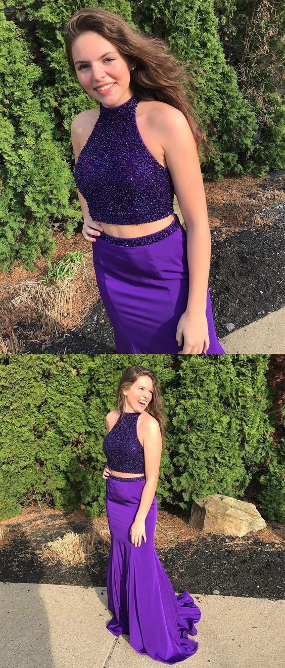 Purple Long Prom Dresses, Classy Trumpet Formal Party Dress, Sparkle Graduation Dress cg13241