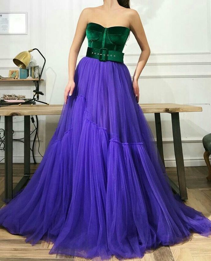Handmade paty dress A-line evening prom dress cg13290