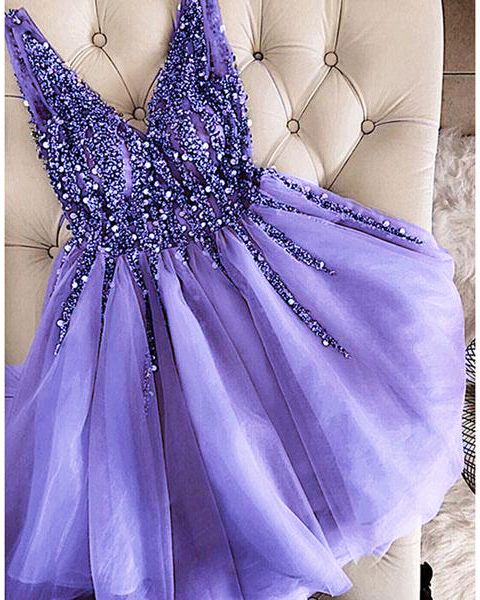 tulle applique short homecoming dress, homecoming dress cg1381