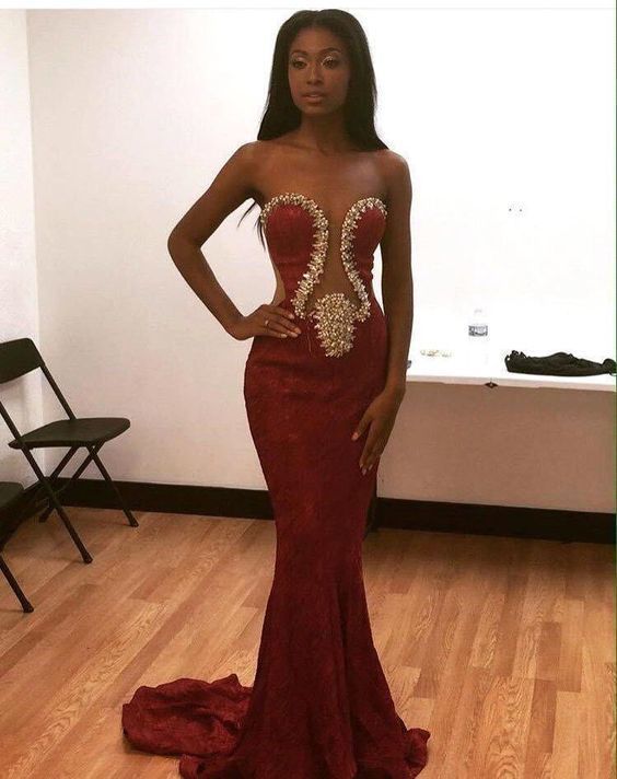 Mermaid Lace Sexy Prom Dresses cg14307