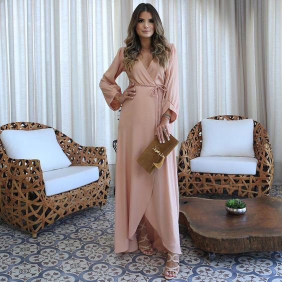 Sexy Long Sleeves Prom Dress , Chiffon Prom Dress cg14655