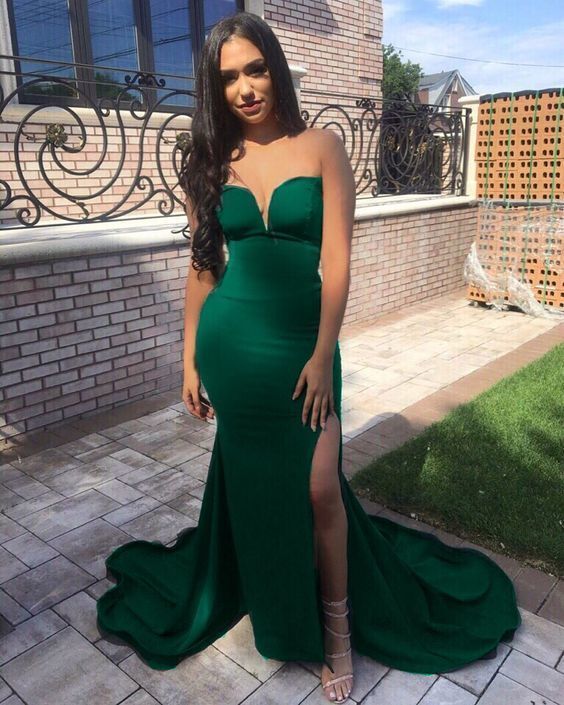 Prom Dresses Mermaid Sweetheart Neck Sweep Train Prom Dress cg14671