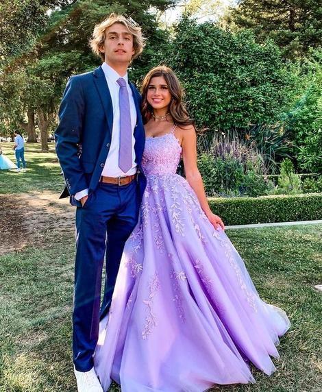 Lace Prom Dresses,Lilac Evening Dress Pretty Prom Dresses cg14839