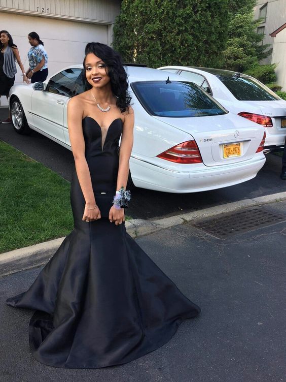 New Arrival Black Mermaid Prom Dresses Sweetheart Party Dress cg15040