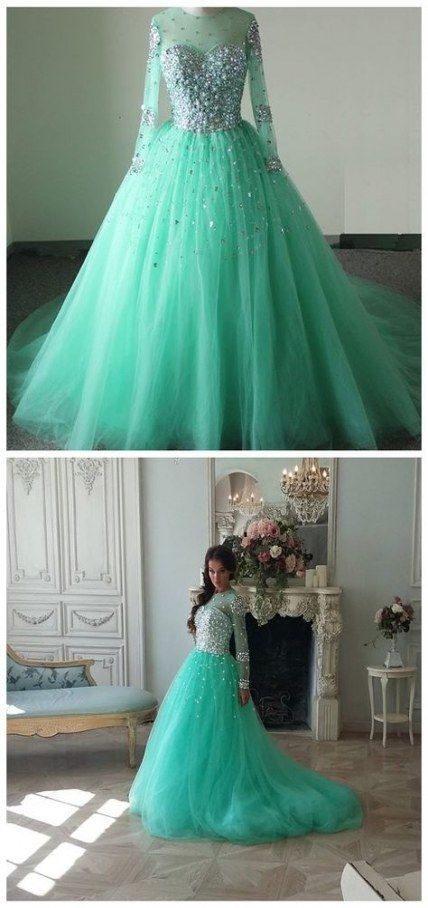 Simple Tulle Prom Dress With Beading Top cg15378