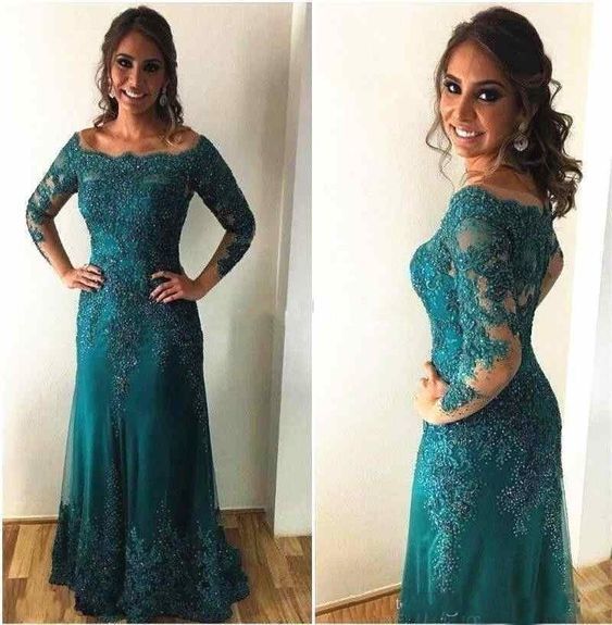 A-line Lace Prom Dress With Sleeves , Charming Prom Dress cg15467