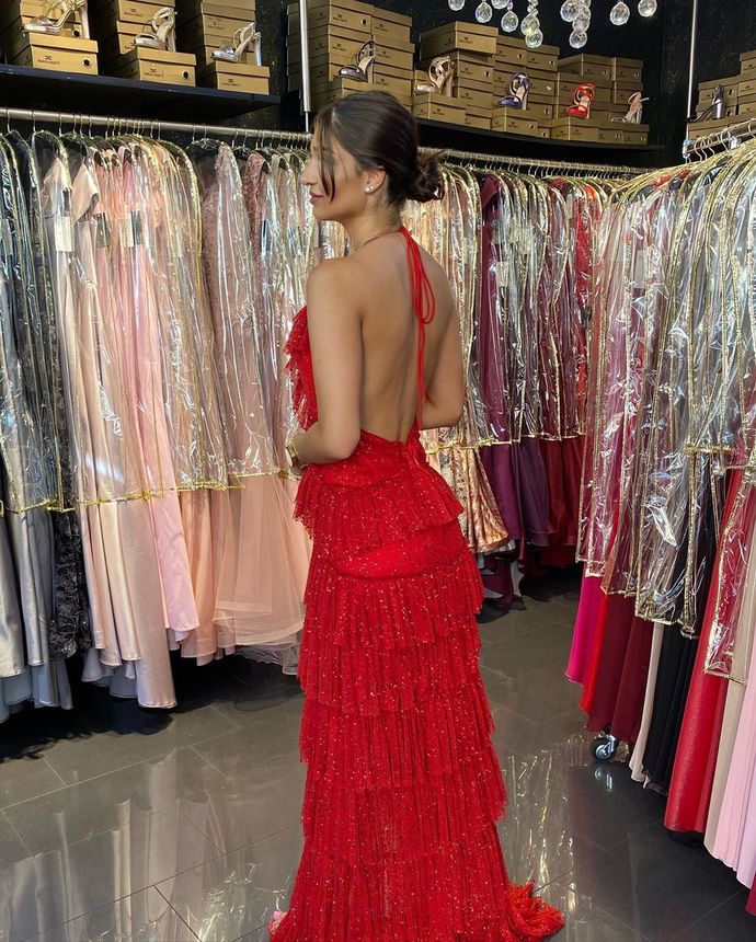 Spaghetti Straps A-Line Prom Dresses, Evening Dress cg15513