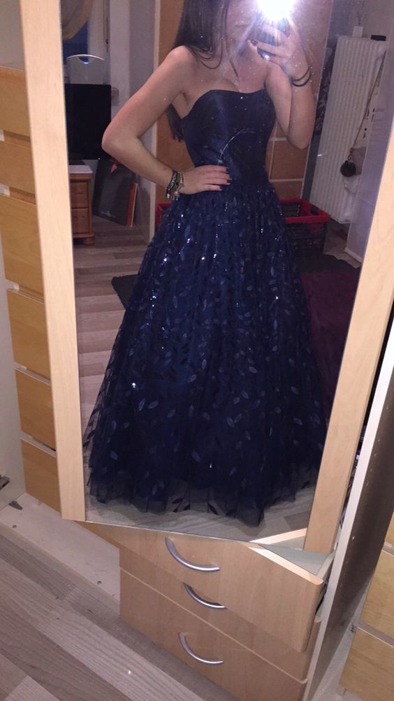 Sweetheart Long Prom Dress, Strapless Prom Dress cg15698
