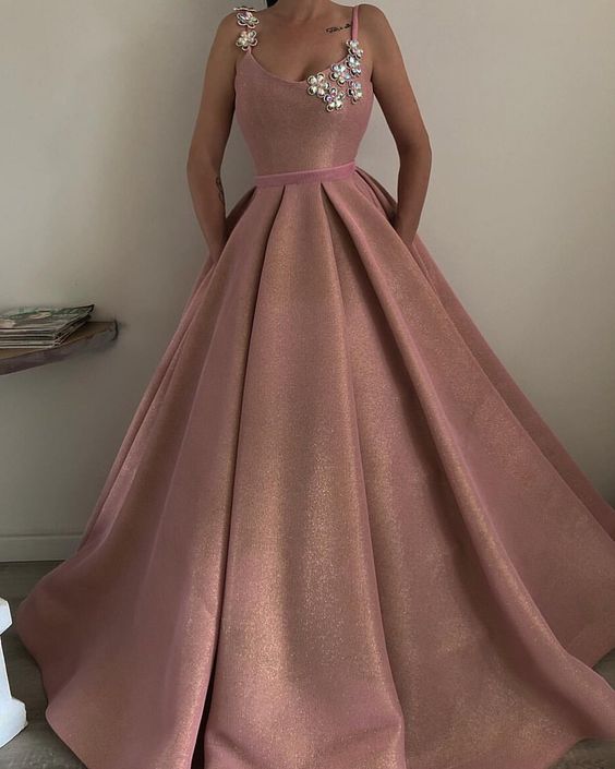 Pink Prom Dresses Birthday Gown with Appliques cg15899