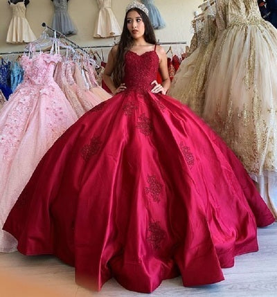 ball gown prom dresses princesses,corset Lace Applique quincenera dress cg15932
