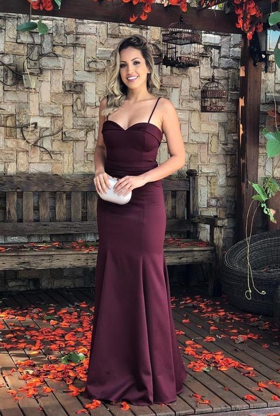 A-line Straps Mermaid Long Prom Dress cg16000