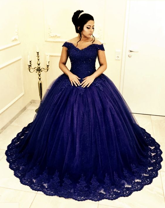 Elegant Navy Blue Quinceanera Dresses prom dress cg16041