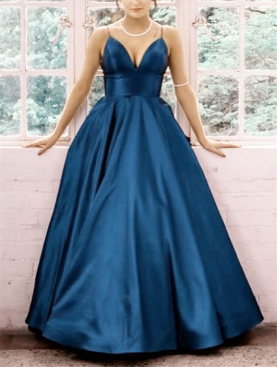 Sexy Long Prom Dresses Navy Blue cg16129