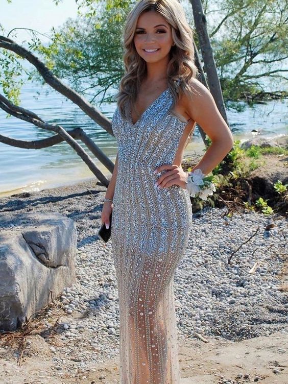 Amazing Beaded Trumpet/Mermaid Prom Evening Dress cg16225