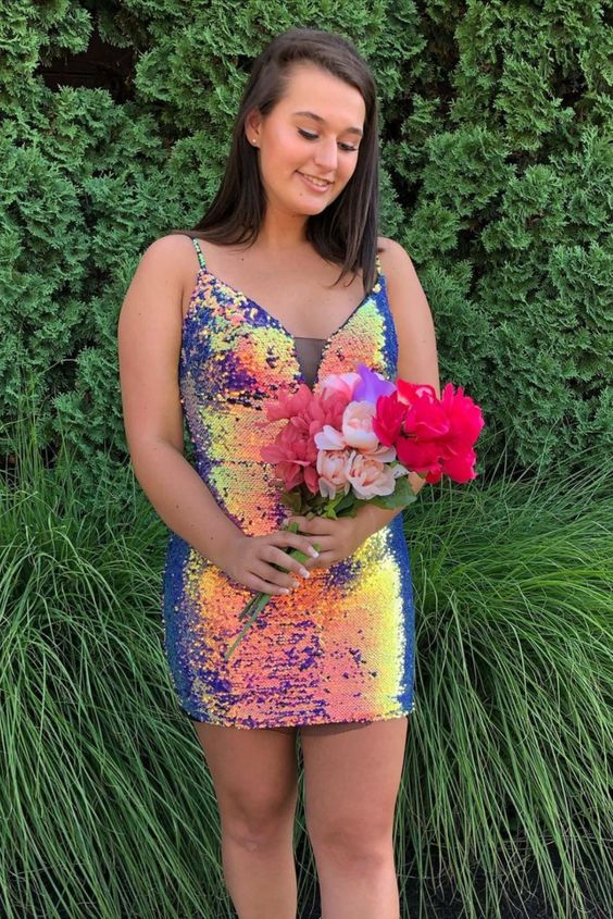 Sequined Party Dress homecoming short dress cg16430