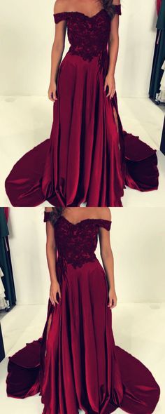 burgundy evening gown dresses lace off the shoulder prom dress cg16437