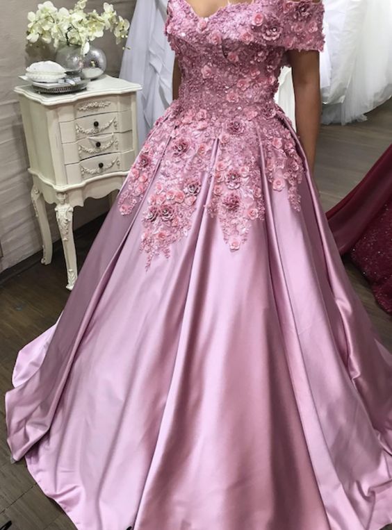 Appliques Long Wedding Dress Prom Dress cg16586