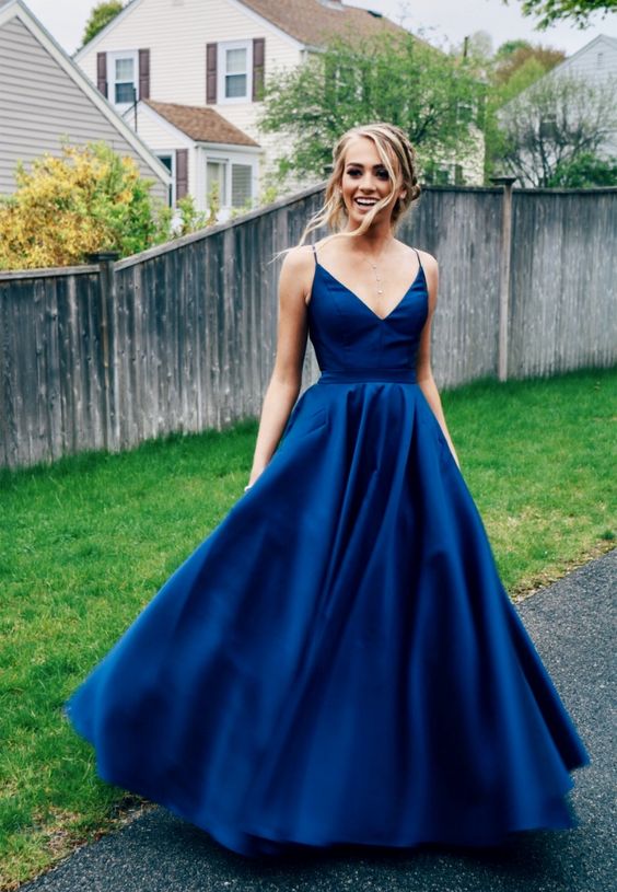 A-line Satin Long Prom Dresses,Cheap Prom Dresses cg16694