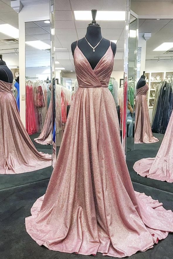 Stylish v neck long prom dress evening dress cg16998