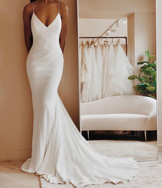Sexy Backless Wedding Dress prom dress cg17123