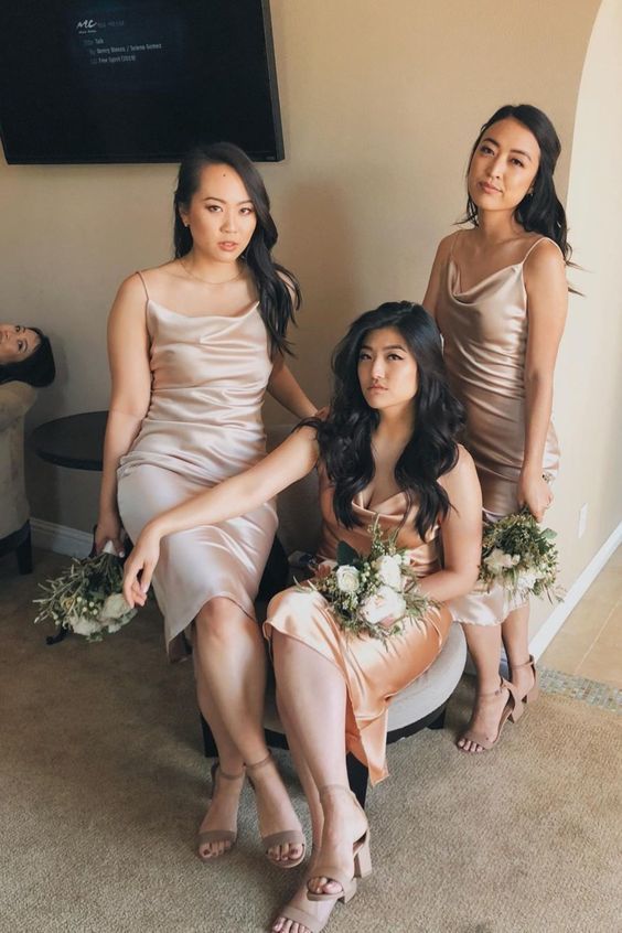 Silk slip prom dresses with spaghetti straps cg17208