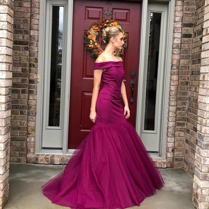 Off The Shoulder Mermaid Prom Dresses,Long Prom Dresses cg17253