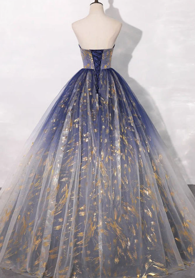 UNIQUE TULLE LACE LONG PROM GOWN, TULLE EVENING DRESS cg17277