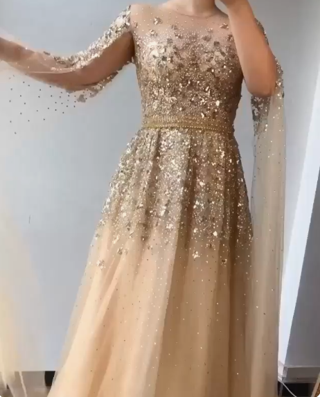 gold sparkly long evening dress,long sparkly gold prom dresses 2021 cg17307