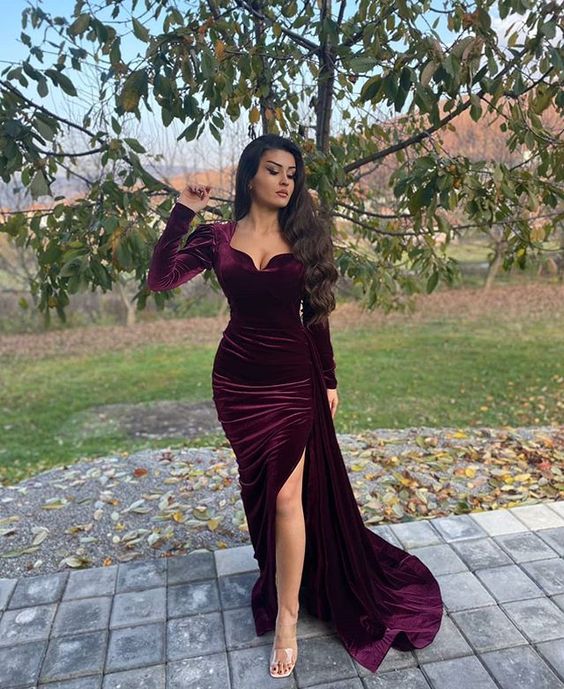 Sexy Front-Split Mermaid Prom Dresses cg17551