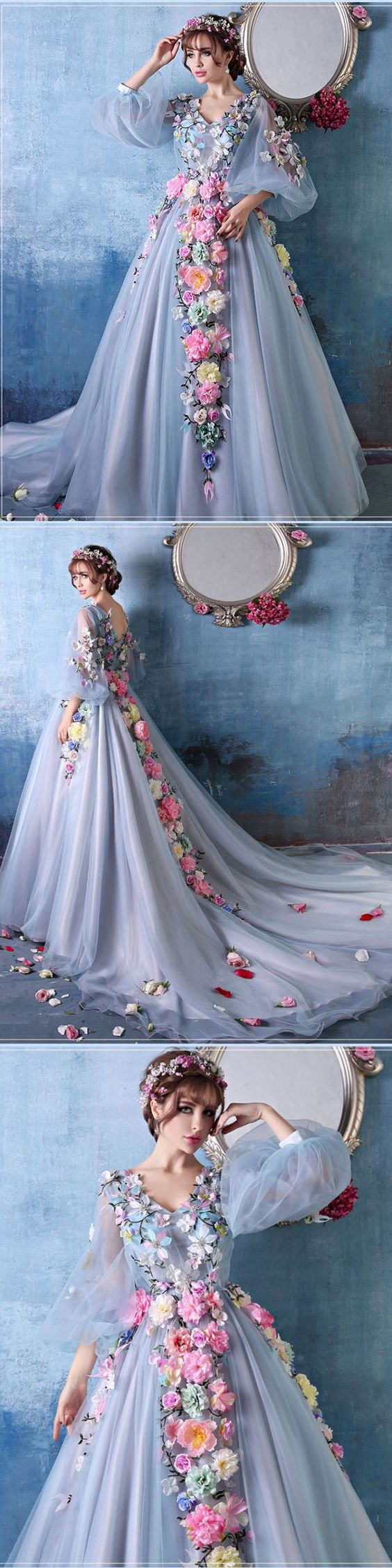 Chic Beautiful Prom Dress Cheap Vintage Floral African Prom Dress cg17558