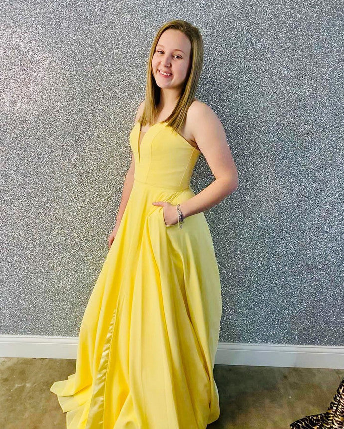 Sweetheart Blue Long Prom Dress with Pockets cg17854