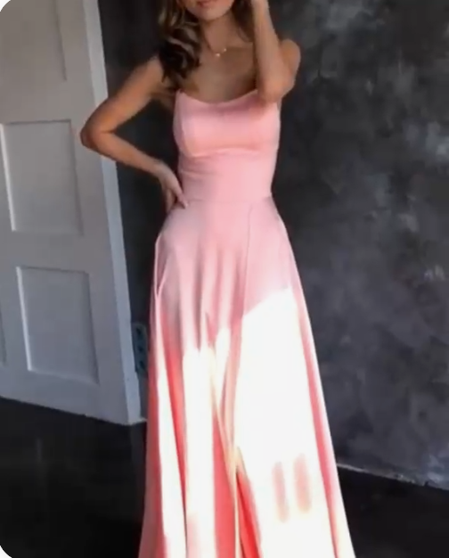 pink split formal party dresses Prom Dress cg17866