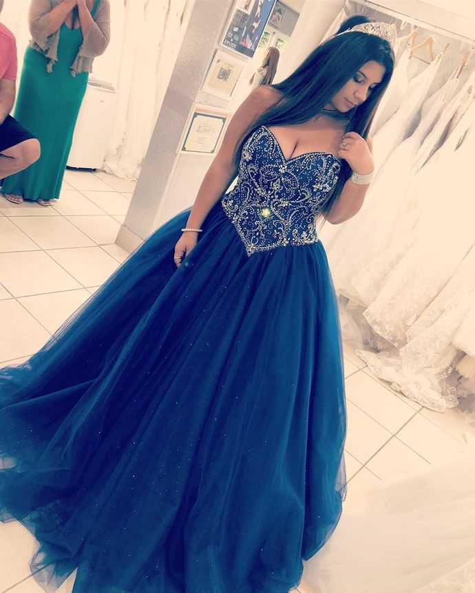 Royal Blue Sweetheart Prom Dress,Evening Dress,Prom Dresses cg17993