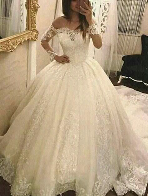 Bateau Bridal Gown Wedding Dress with Sleeves prom dresses cg18029