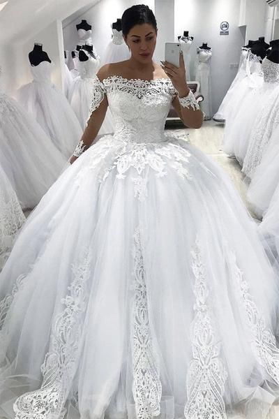 Bateau Bridal Gown Wedding Dress with Sleeves prom dresses cg18030
