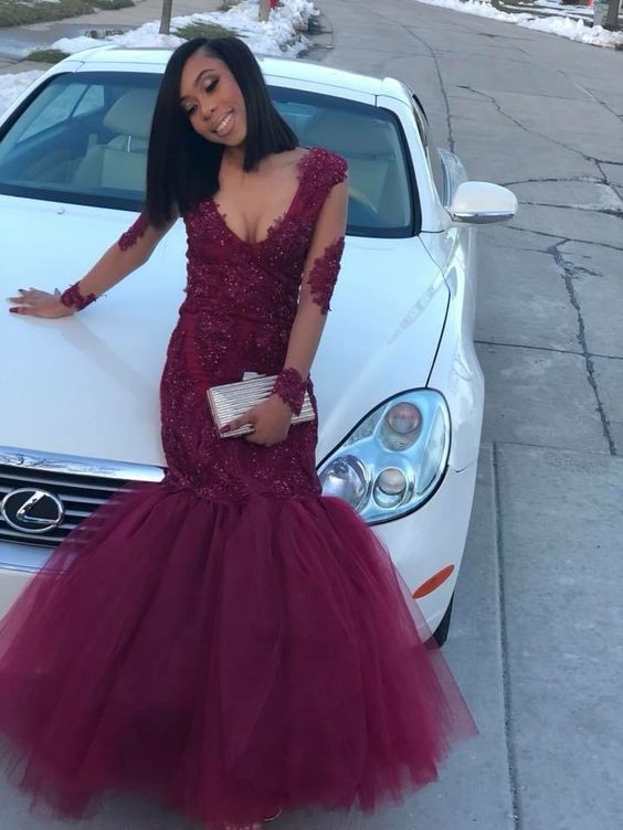 mermaid unique long Evening prom Dress cg18095