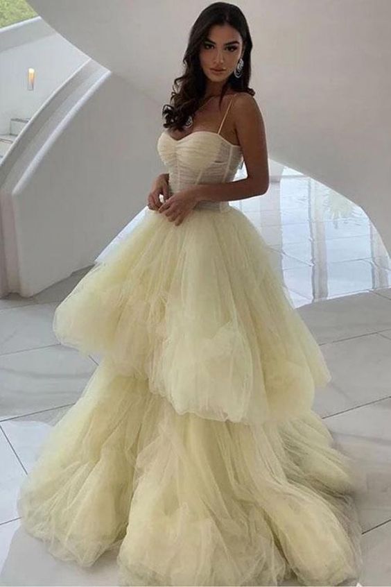 Stunning Tulle Long Prom Dress Formal Evening Dresses cg18121