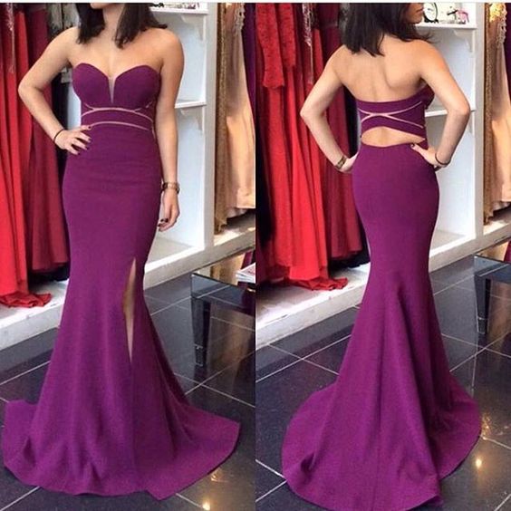 Sweetheart Mermaid Prom Dress, Formal Gown Cut Out Back cg18228