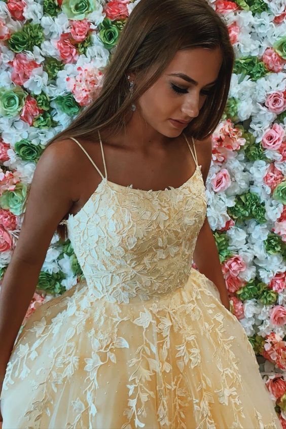 Fashion Evening Dresses Yellow Prom Gown 2021 cg18298