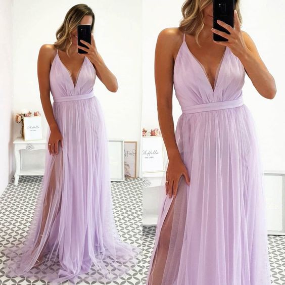 Elegant Lilac Princess Prom Dresses cg18379