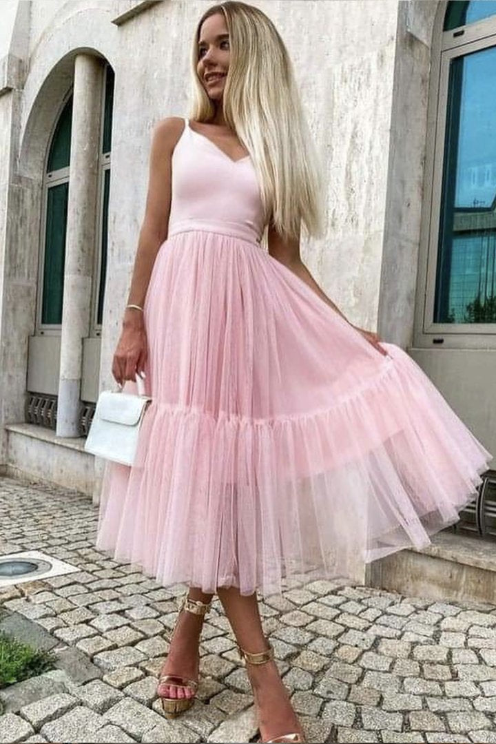 Cute tulle short prom dress A line party dress cg18600