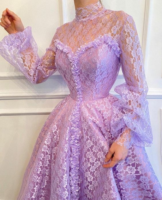 prom dresses, lace prom dresses, lavender prom dresses, evening dresses cg18681