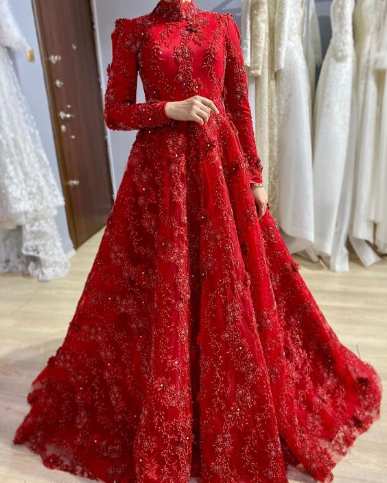 Charming A-Line Prom Evening Dresses, long Sleeves Princess Gown cg18758