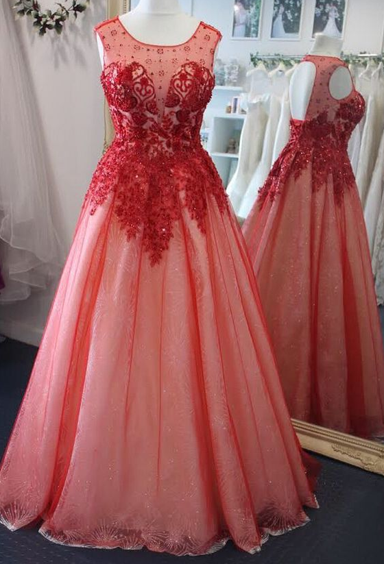 Charming Open Back Long Prom Dress With Lace Applique cg18789