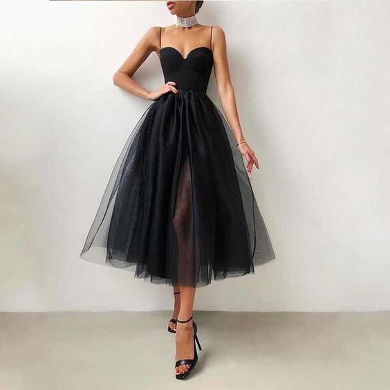 Lovely long prom dress tulle evening dress cg18798